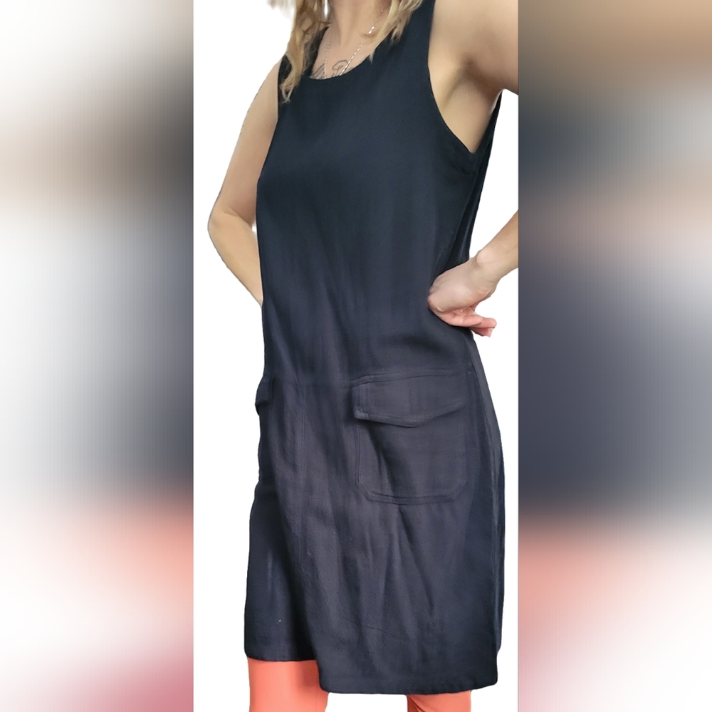 🌼3 for $30🌼 Black Cotton Dress with Pockets-Vintage